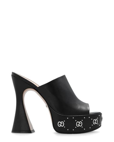 gucci logo platform sandals|gucci platform sandals sale clearance.